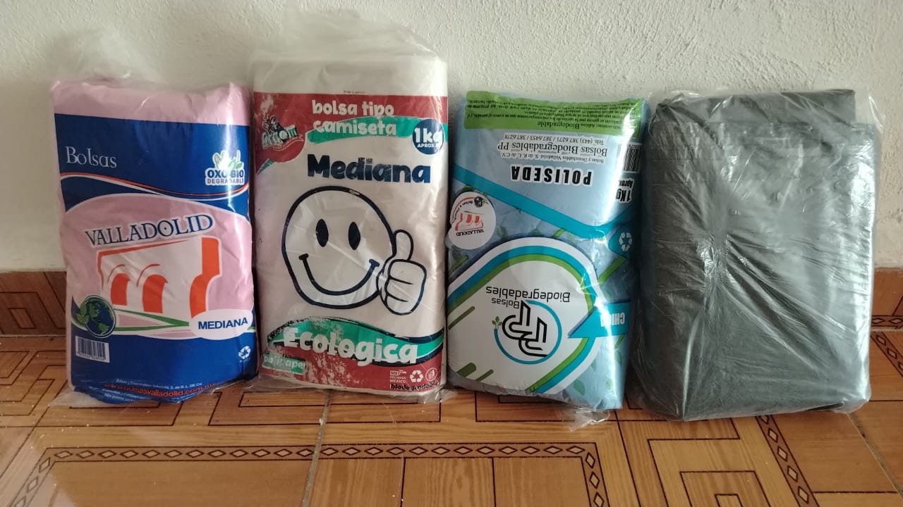 Fotografía original de bolsas de empaque
